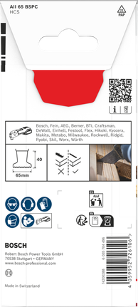 Bosch木材切割 Starlock 刀片 65×40 毫米。.